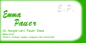 emma pauer business card